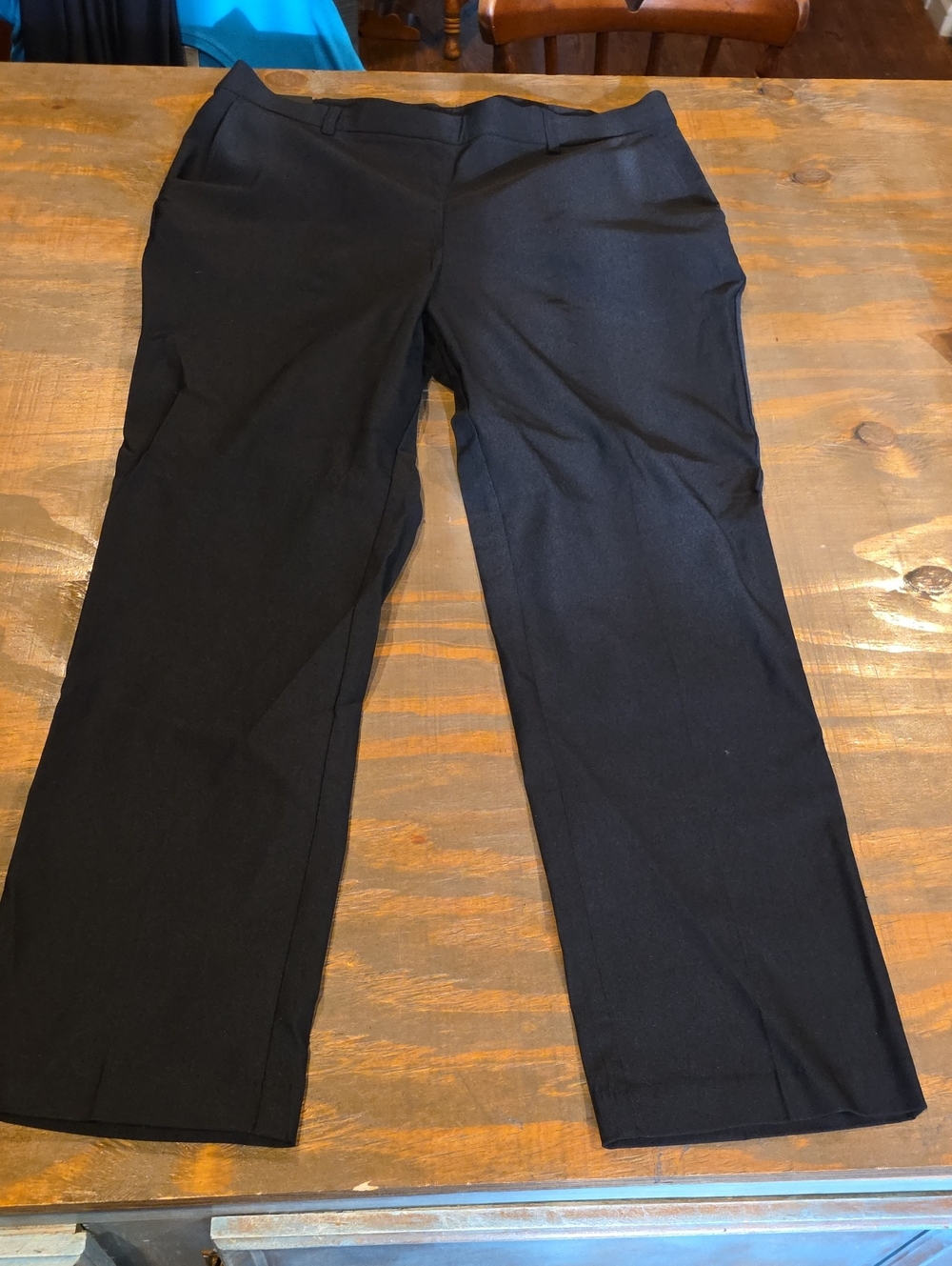Rafaella Black Straight-Leg Dress Pants